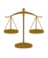 ícone da balança, símbolo do direito